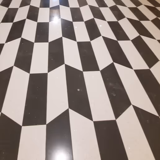 Custom black and white tiles